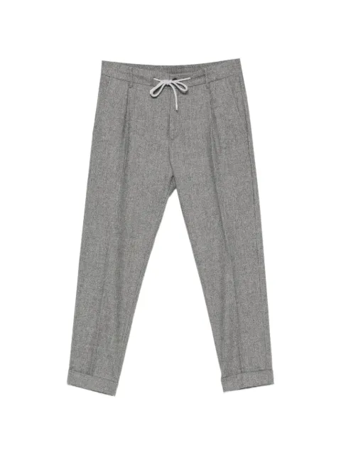 Eleventy drawstring pleated trousers Grey N75PANG03TES0N047