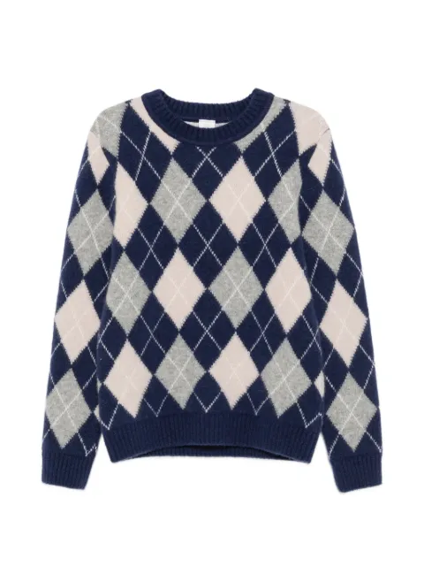 Eleventy long-sleeve argyle-knit sweater Blue N76MAGN29MAG0N022