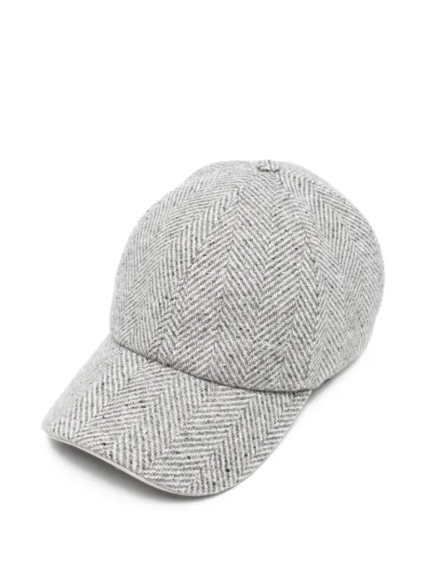 Eleventy herringbone baseball cap Grey N77CPLN23TES0N154