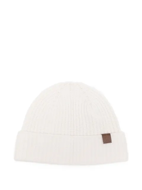 Eleventy ribbed-knit beanie hat White N77CPLN07TES0N012