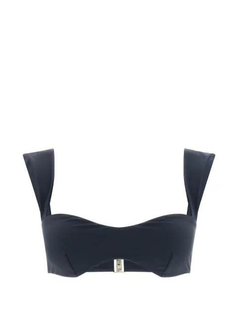 Magda Butrym retro-style wide-strap bikini top Blue 812526