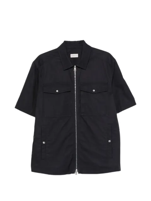 Moncler zip-up short-sleeve overshirt Blue L20912F00026599QM