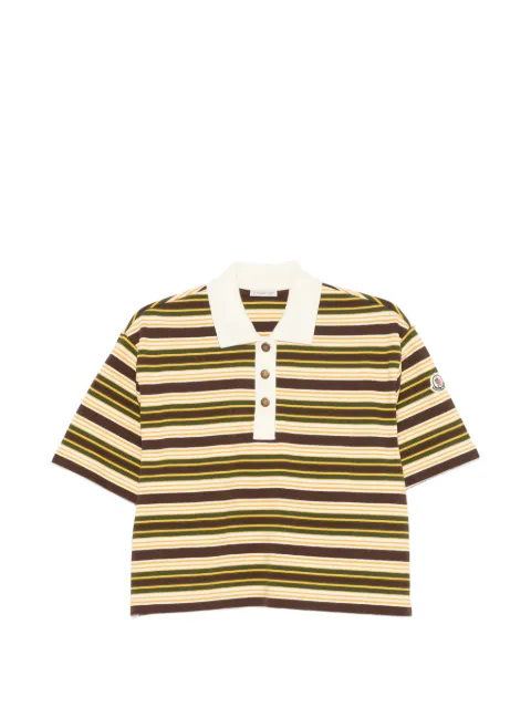 Moncler Manica Corta striped short-sleeve polo shirt Brown L20938A0000489BHU