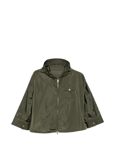 Moncler hooded zip-up cape Green L20933G00020539ZD