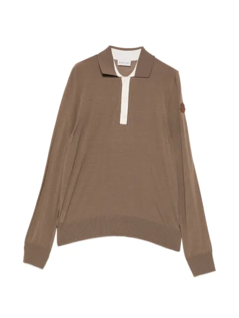 Moncler long-sleeve polo shirt Brown L20939A00003M1180