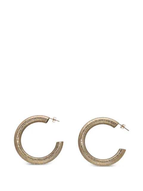 Vintage croc-effect hoop earrings Gold W1342643