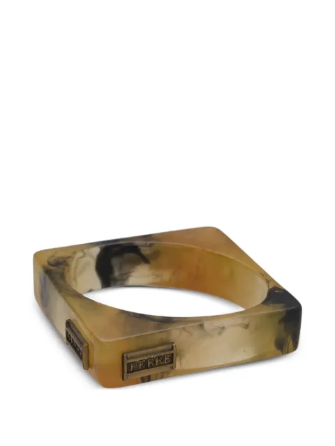 Gianfranco Ferré Pre-Owned square marbled bangle Neutrals W1342658