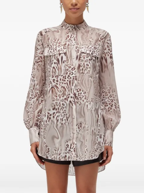 Blugirl leopard-print button-down shirt Neutrals RA6058T2949P9371