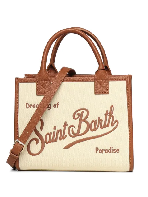 MC2 Saint Barth Saint Barth logo-embroidered tote bag Neutrals VANMD001