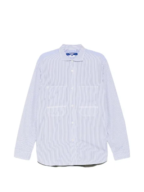 Junya Watanabe MAN vertical-stripe patch-pocket shirt Blue WQB029