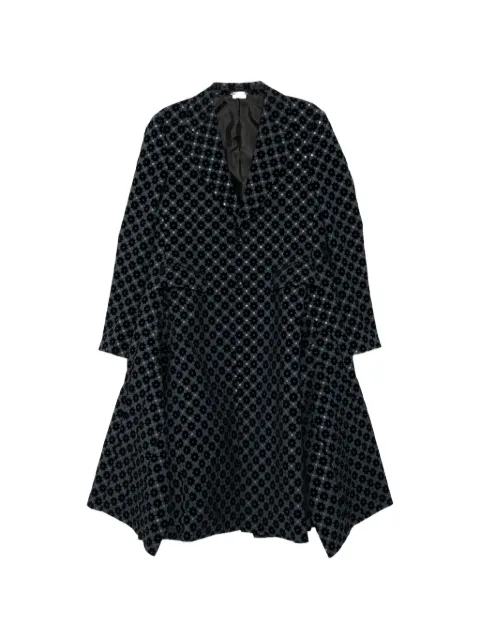 Comme des Garçons Homme Plus geometric-print coat Blue PQJ006