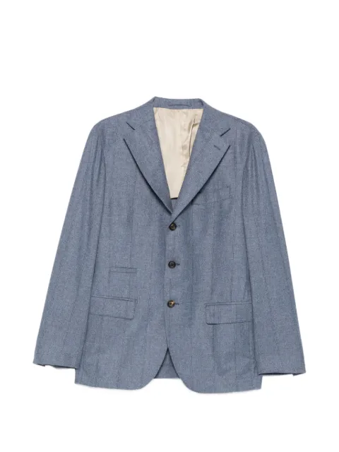 Eleventy pinstriped notched-lapel jacket Blue N75GIAC16BTCRNTES0N043