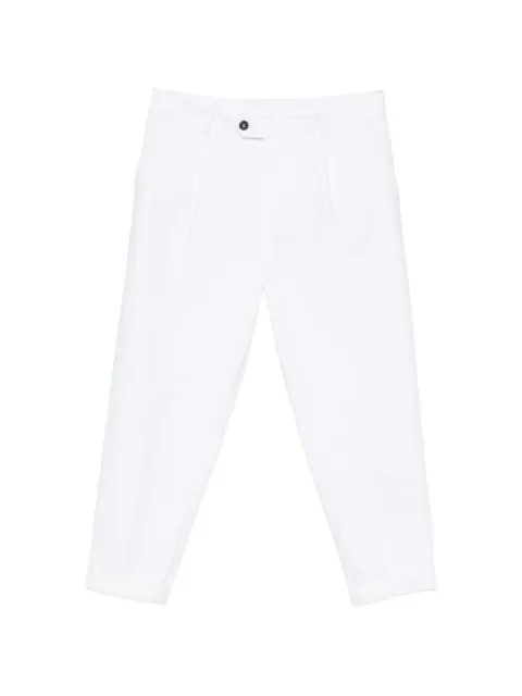 Eleventy pleated-front tailored trousers White N75PANJ05TET0L004