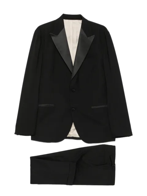 Eleventy peak-lapel single-breasted suit Black N75ABUN01TES0I002