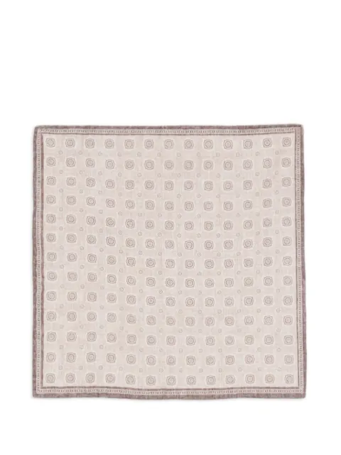Eleventy geometric-print pocket square Neutrals N77POCA01TES0N207