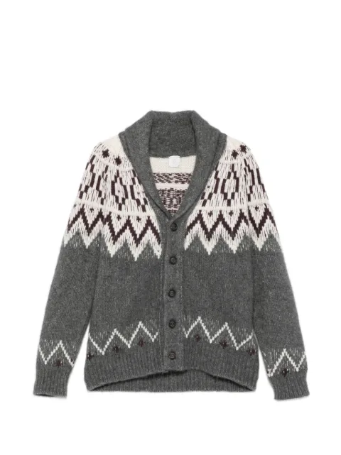 Eleventy fair isle shawl-collar cardigan Grey N76MAGN37MAG0N026