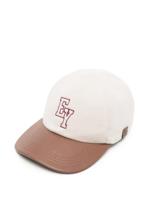 Eleventy logo-embroidered cap Neutrals N77CPLN19TES0N028