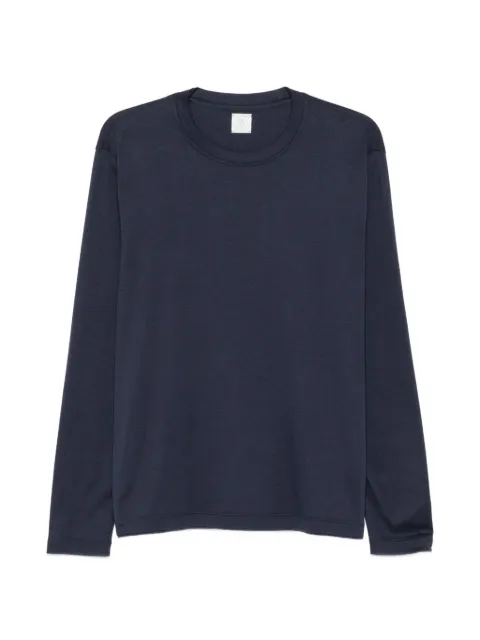 Eleventy crew-neck long-sleeved T-shirt Blue N75TSHL01TES0K035