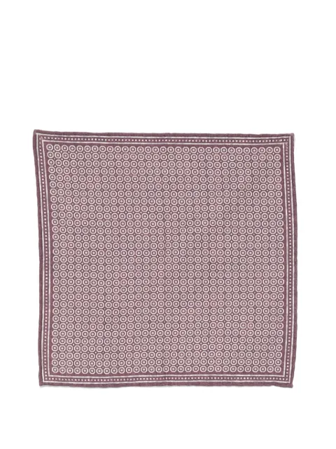 Eleventy geometric-print pocket square Purple N77POCA01TES0N205