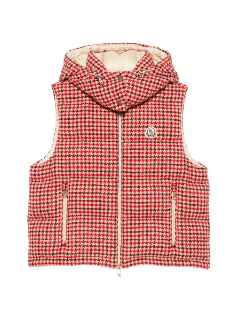 Moncler Niverolles houndstooth gilet Neutrals L20931A00005599OJ