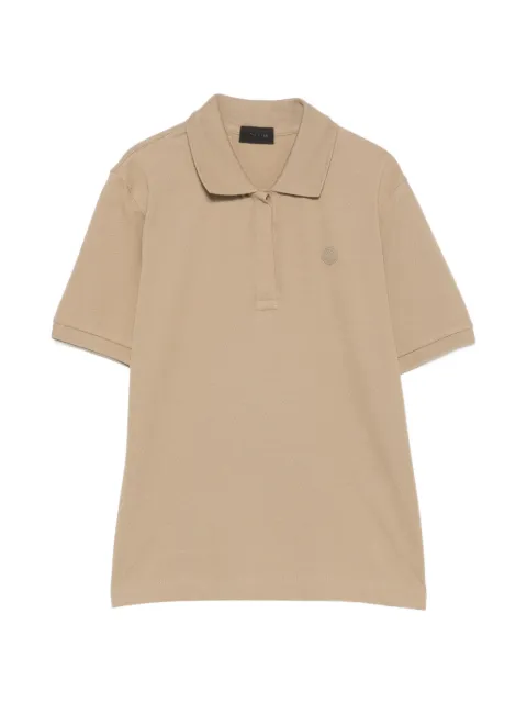Moncler logo-patch polo top Neutrals L20938A0000589A16