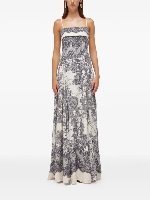 Blugirl lace-print spaghetti-strap dress Neutrals RA6160T523AP9401