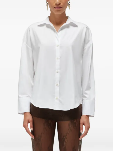 Blugirl lace-panelled back-slit shirt White RA6162T544A11111