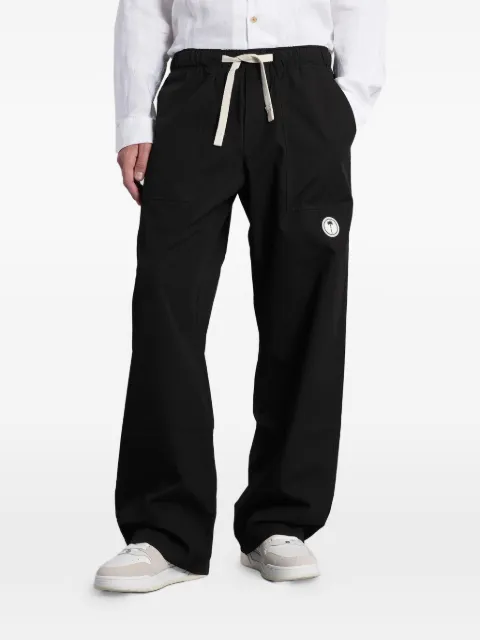 Palm Angels cotton wide-leg trousers Black PMCA117S26FAB002