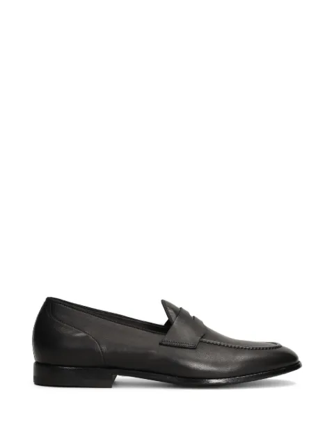 Green George penny loafers Black 1090