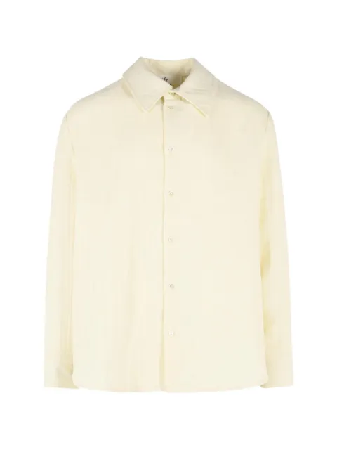 Séfr Wes wide-collar shirt Yellow MSS26WESDOG