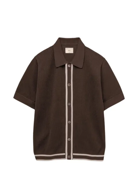 CHÉ Jorge striped-trim polo shirt Brown 2560838