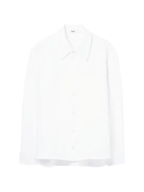 Séfr Bobby crinkled shirt White BOBBYCUMULUSWHITE