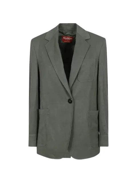 Max Mara notched-lapel single-breasted jacket Green 2616041062600