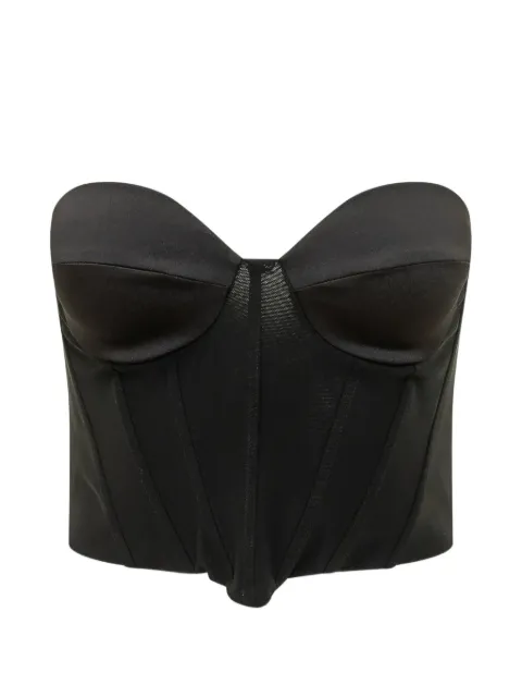 ACTUALEE corset-style sweetheart-neck top Black 08BUBU0003BLACK