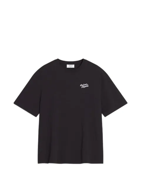 Maison Kitsuné Handwriting logo-embroidery T-shirt Black PW00114KJ0119