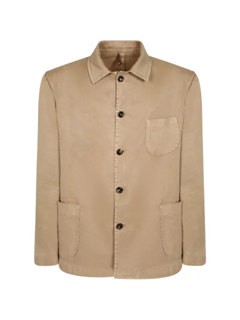 Dell'oglio button-up patch-pocket shirt Neutrals OS01DSE1834