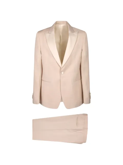 Lardini satin-lapel single-breasted suit Neutrals CN5912E1PAIF66418180