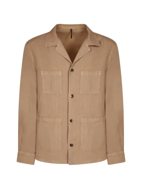 Dell'oglio pocket-detail button-down linen shirt Neutrals CM01TCR343417