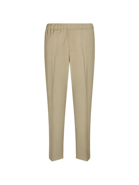 Costumein elasticated-waist pressed-crease trousers Neutrals PAJAMATIMISOARA1098