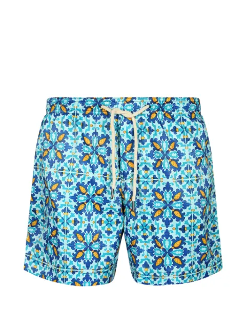 PENINSULA SWIMWEAR Cala Felce printed drawstring swim shorts Blue P26SBS002CALAFELCECF02