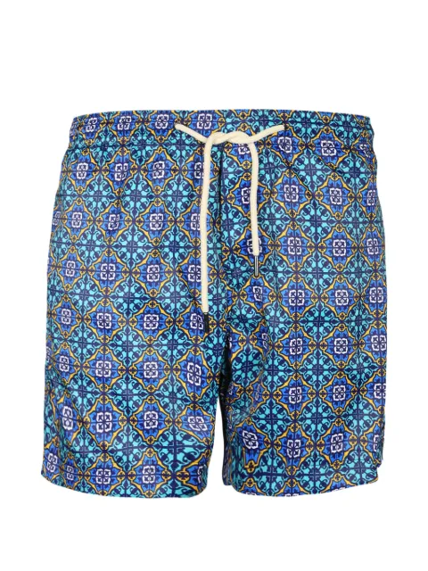 PENINSULA SWIMWEAR Panarea printed drawstring swim shorts Blue P26SBS002PANAREAPN03