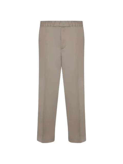 Costumein elasticated-waistband pressed-crease trousers Neutrals PAJAMAKARAK37618