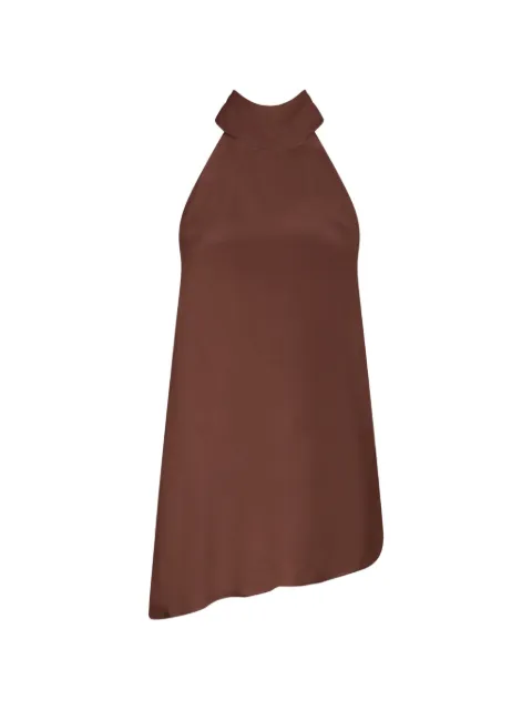 Federica Tosi asymmetric crepe top Brown 41350412