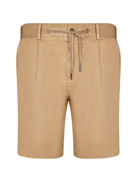 Dell'oglio drawstring pleated shorts Brown PTN02DSE183417