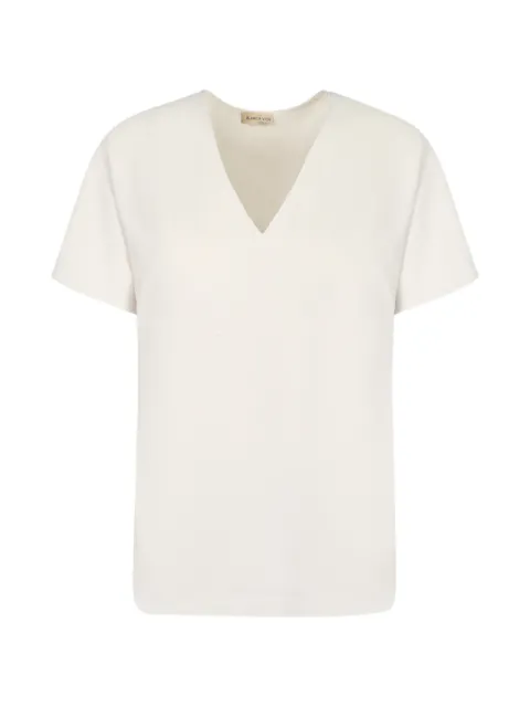 Blanca Vita V-neck short-sleeves T-shirt Neutrals BIELSA3552STUCCO