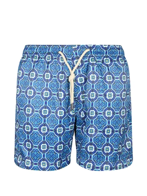Penfield tile-print drawstring swim shorts Blue P26SBS002POLTUQUALT