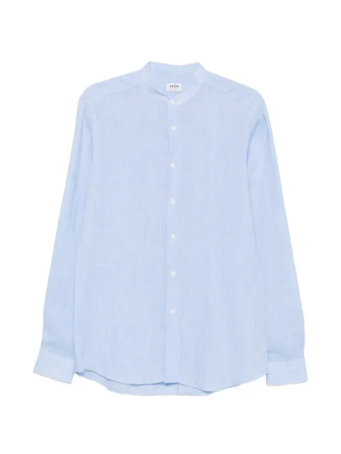 VELA SHOP band-collar long-sleeve shirt Blue SC00Y1PDR5331
