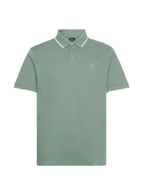 BOSS slim-fit polo shirt in stretch-cotton piqué Green 50507699