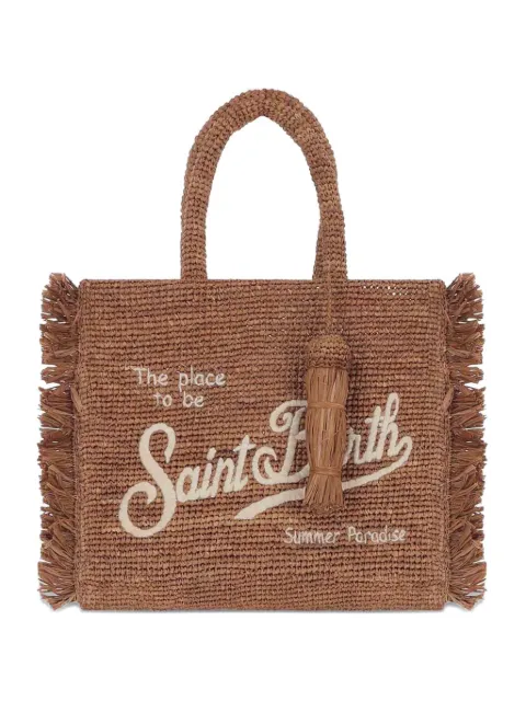 MC2 Saint Barth Colette fringed tassel tote bag Brown COL0026