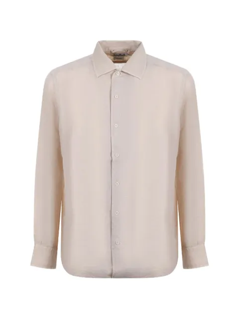 MC2 Saint Barth Pamplona button-up curved-hem shirt Neutrals PAMP001